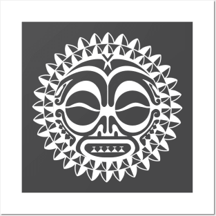 Polynesian sun face Posters and Art